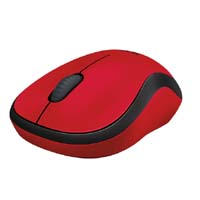 Logitech M221 Silent Wireless Mouse - Red (910-004884)