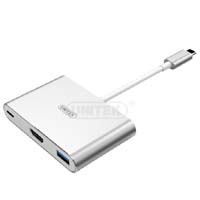 Unitek USB-C Aluminium Multiport Hub with Power Delivery (1-Port USB3.0 + 2-Port USB2.0 + HDMI) Y-9103 (UT-109)