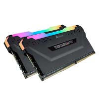 Corsair Vengeance RGB PRO 32GB (2 x 16GB) DDR4 DRAM 3200MHz C16 Memory Kit - Black (CMW32GX4M2C3200C16)