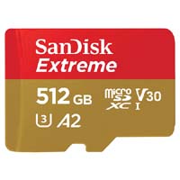 SanDisk Extreme 512GB MicroSD UHS-I Card (SDSQXA1-512G-GN6MA)