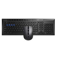 Rapoo 8200M Multi-mode Silent Wireless Keyboard Mouse (Black)