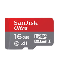 SanDisk 16GB Ultra MicroSDHC Memory Card (SDSQUAR-016G-GN6MN)