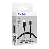 Verbatim Type C to USB-A Cable 120cm PVC - Black (66668)