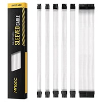 Antec Sleeved Extension Cable Kit - White-Black (PSUSCB30-102-W)