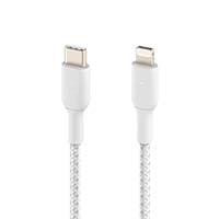 Belkin BOOST CHARGE 2m Braided USB-C to Lightning Cable - White (CAA004bt2MWH)