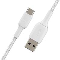 Belkin BOOST CHARGE Braided USB-C to USB-A Cable - 15cm - Black (CAB002BT1MWH)