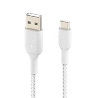 Belkin BOOST CHARGE Braided USB-C to USB-A Cable - 1m - White (CAB002BT2MWH)