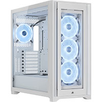Corsair iCUE 5000X RGB QL Edition Mid-Tower ATX Case - True White (CC-9011233-WW)