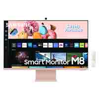 Samsung 32inch M8 UHD 4K Smart Monitor with Streaming TV and SlimFit Camera Included - Pink (LS32BM80PUWXXL)