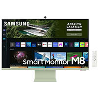 Samsung 32inch M8 UHD 4K Smart Monitor with Streaming TV and SlimFit Camera Included - Spring Green (LS32BM80GUWXXL)