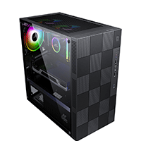 Ant Esports Elite 1000 TG Mid Tower Cabinet With Tempered Glass - Black