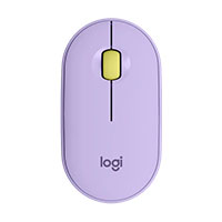 Logitech Pebble M350 Wireless and Bluetooth Mouse - Lavender Lemonade (910-006666)