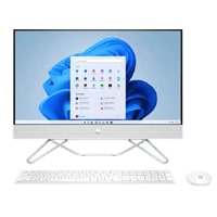 HP All-in-One 24-cb1902in Desktop PC - Starry White (Corei5-1235, 8GB, 1TB HDD + 256GB SSD, Win 10, MSO 19, Wirless K and M, 23.8inch FHD)