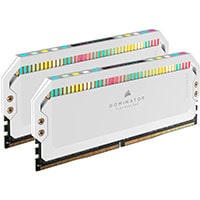 Corsair DOMINATOR PLATINUM RGB 64GB (2x32GB) DDR5 DRAM 5600MHz C40 Memory Kit - White (CMT64GX5M2B5600C40W)