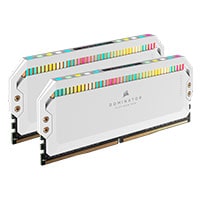 Corsair DOMINATOR PLATINUM RGB 32GB (2x16GB) DDR5 DRAM 5600MHz C36 Memory Kit - White (CMT32GX5M2B5600C36W)
