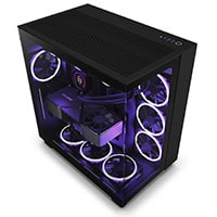 NZXT H9 Flow Dual-Chamber Mid-Tower Airflow Case - Black (CM-H91FB-01)