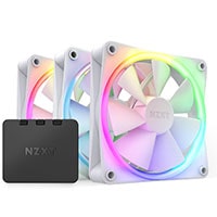 NZXT F120 RGB 120mm Fans and Controller - Triple Pack - White (RF-R12TF-W1)