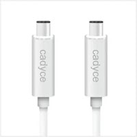 Cadyce USB-C Sync and Charge Cable (1M) 3A Charging Output White (CA-C2C)