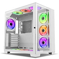 Ant Esports Crystal XL Mid Tower Cabinet With Fans White