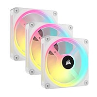 Corsair iCUE LINK QX120 RGB 120mm PWM PC Fans Starter Kit with iCUE LINK System Hub - White (CO-9051006-WW)