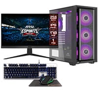 Yuma 14th Gen i7 Gaming PC (i7-14700KF, B760, 16GB DDR5, 1TB SSD, RTX 4060TI 16GB, 23.8 inch IPS Monitor, Keyboard and Mouse)