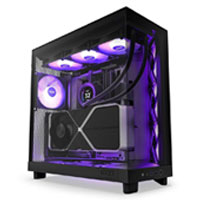 NZXT H6 Flow RGB Compact Dual-Chamber Mid-Tower Airflow Case with RGB Fans Black (CC-H61FB-R1)