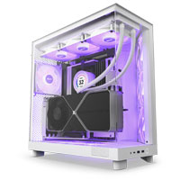 NZXT H6 Flow RGB Compact Dual-Chamber Mid-Tower Airflow Case with RGB Fans White (CC-H61FW-R1)