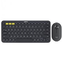 Logitech K380 Multi-Device Keyboard + M350 Pebble Mouse Graphite Color