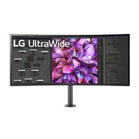 LG 37.5 inch Curved UltraWide QHD+ Monitor comes with an Ergonomic Stand (38WQ88C-W)