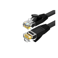 Ugreen Cat 6 U-UTP Lan Flat Cable 1m Black (50173)