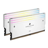 Corsair Dominator Titanium RGB 64GB (2x32GB) DDR5 6000MHz CL30 Memory Kit White (CMP64GX5M2B6000C30W)