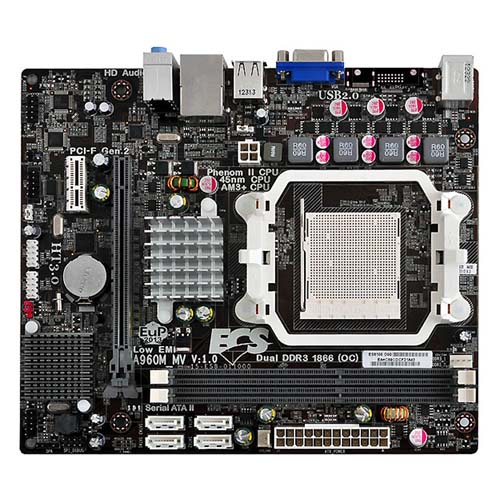 ECS A960M-MV-VGA 16GB DDR3 AMD Motherboard