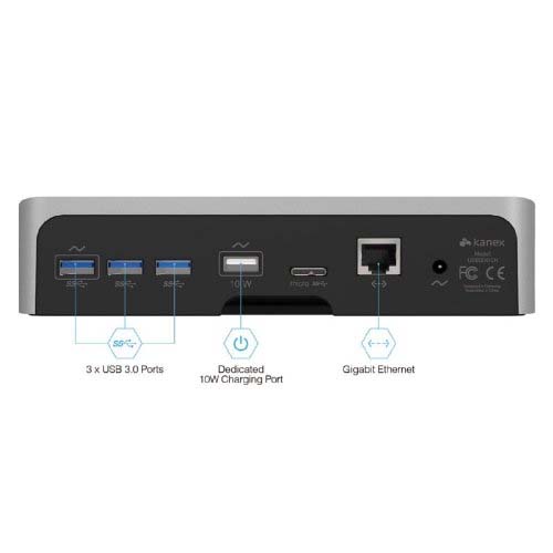 Kanex Simpledock 3-Port USB 3.0 Hub, Gigabit Ethernet and Charging Station (USB3DOCK)