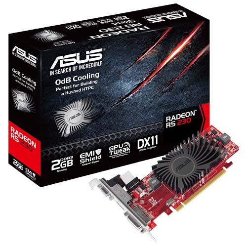 Asus Radeon R5 230 2GB DDR3 ATI PCI E Graphics Card (R5230-SL-2GD3-L)