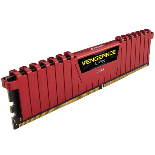 Corsair Vengeance LPX 32GB (2x16GB) DDR4 2666MHz C16 Memory Kit - Red (CMK32GX4M2A2666C16R)