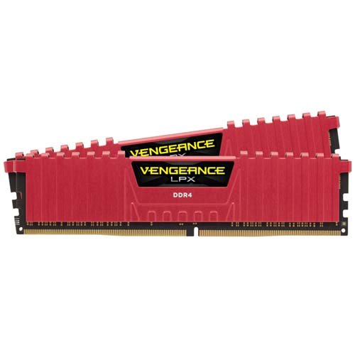 Corsair Vengeance LPX 32GB (2x16GB) DDR4 2666MHz C16 Memory Kit - Red (CMK32GX4M2A2666C16R)