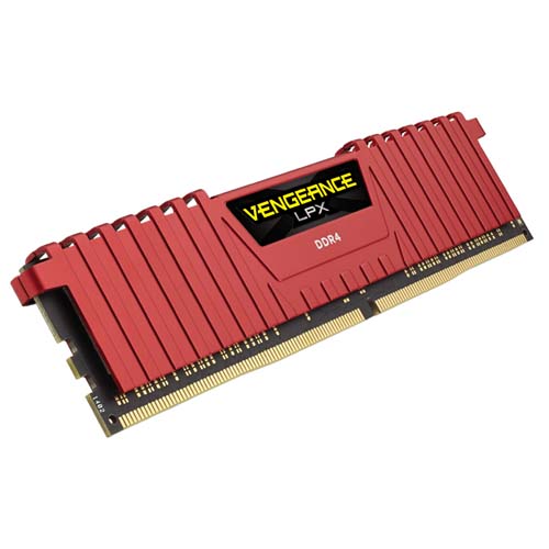 Corsair Vengeance LPX 8GB (1x8GB) DDR4 2400MHz C16 Memory - Red (CMK8GX4M1A2400C16R)