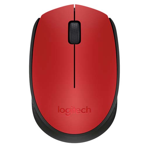 Logitech M171 Wireless Mouse - Red-Black (PN 910-004657)