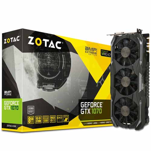 Zotac Geforce GTX 1070 AMP Extreme 8GB GDDR5 Graphic Card (ZT-P10700B-10P)