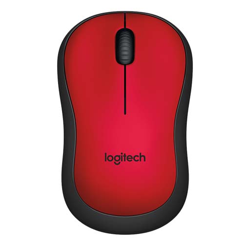 Logitech M221 Silent Wireless Mouse - Red (910-004884)