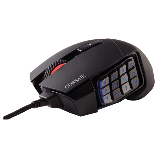 Corsair Scimitar PRO RGB Optical MOBA-MMO Gaming Mouse - Black (CH-9304111-AP)