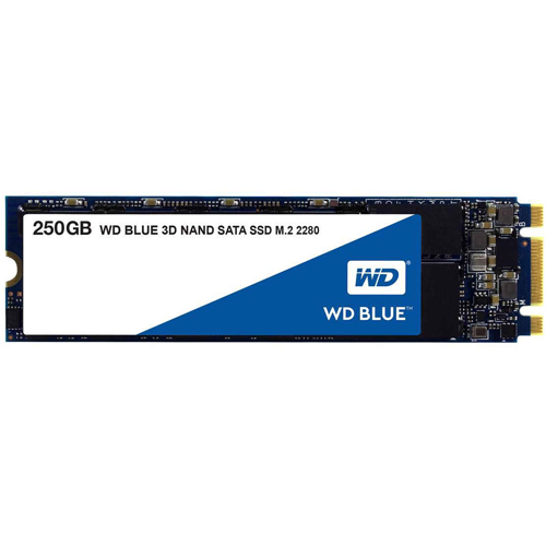 Western Digital Blue 3D Nand 250GB M.2 2280 SATA Internal Solid State Drive (WDS250G2B0B)