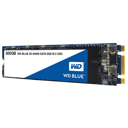 Western Digital Blue 3D Nand 500GB M.2 2280 SATA Internal Solid State Drive (WDS500G2B0B)