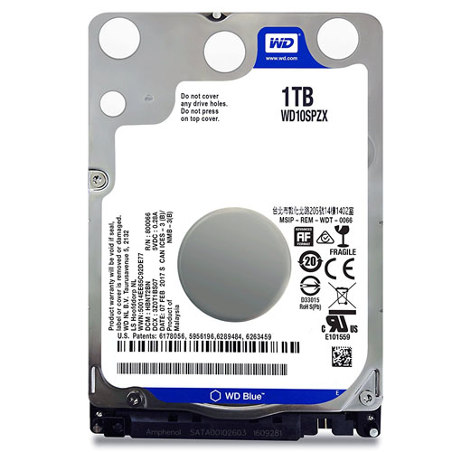 Western Digital Blue 1TB SATA Internal Laptop Hard Drive (WD10SPZX)