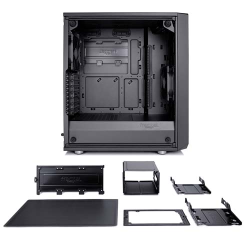 Fractal Design Meshify C - Dark TG Mid Tower Computer Case - Black (FD-CA-MESH-C-BKO-TG)