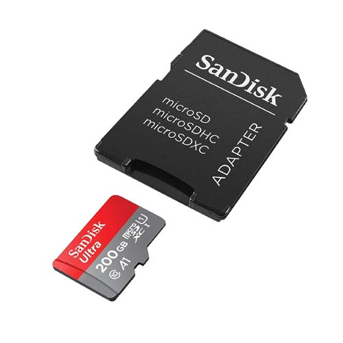 SanDisk Ultra 200GB MicroSD UHS-I Card (SDSQUAR-200G-GN6MA)