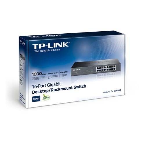 TP-Link 16-port Gigabit Desktop - Rackmount Switch (TL-SG1016D)