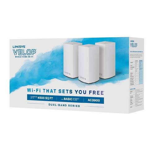 Linksys Velop Intelligent Mesh WiFi System 3-Pack White - AC3900 (WHW0103-AH)