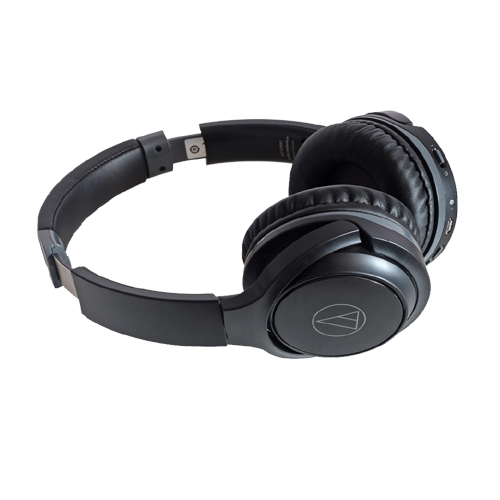 Audio Technica ATH-S200BT-BK Wireless On-Ear Headphones with Built-in Mic and Controls - Black