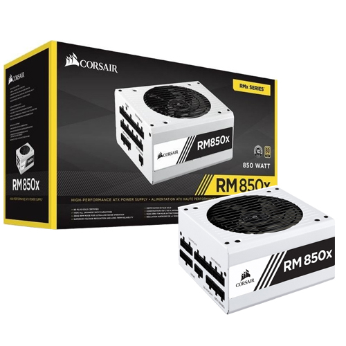 Corsair RMx White Series RM850x 850 Watt 80 Plus Gold Certified Fully Modular PSU (CP-9020188-UK)